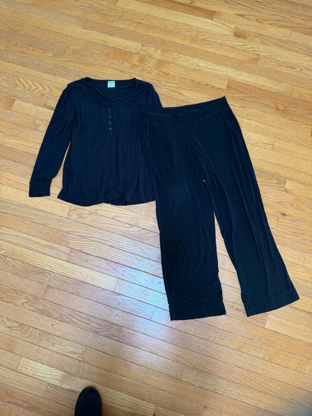 Soma Black Henley Lounge Top